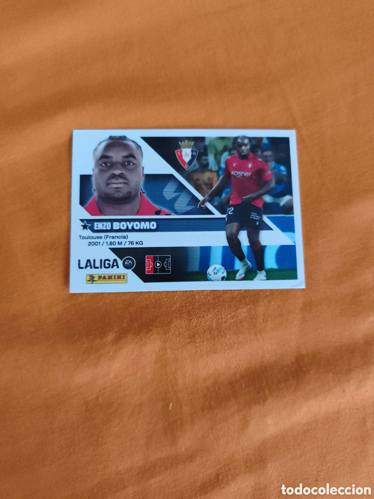 Cromos de f&uacute;tbol: CROMO N&Uacute;MERO 6 BOYOMO OSASUNA. LIGA ESTE 26/27. PANINI.