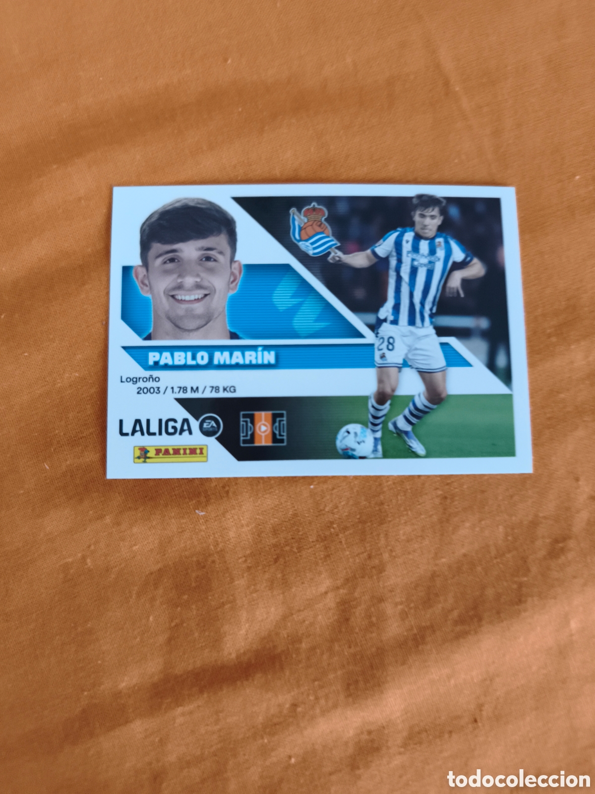Cromos de f&uacute;tbol: CROMO N&Uacute;MERO 11 PABLO MAR&Iacute;N REAL SOCIEDAD. LIGA ESTE 26/27. PANINI.