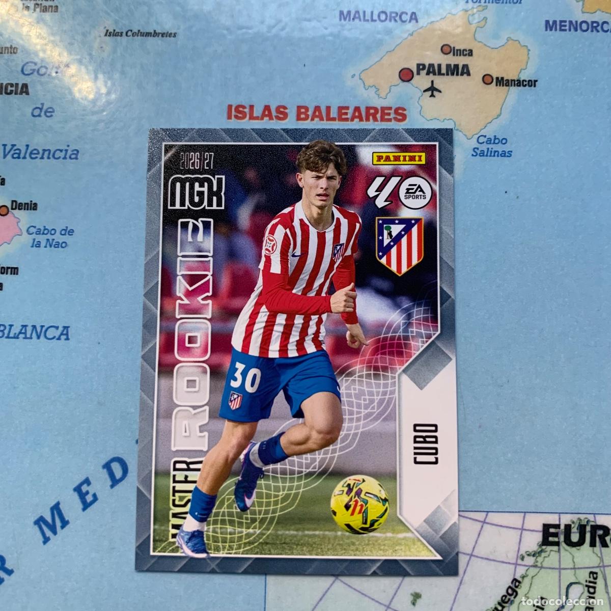 Cromos de f&uacute;tbol: Cubo serie master Rookie n&uacute;mero 410 Del Atletico de Madrid megacracks 26-27 2026-2027