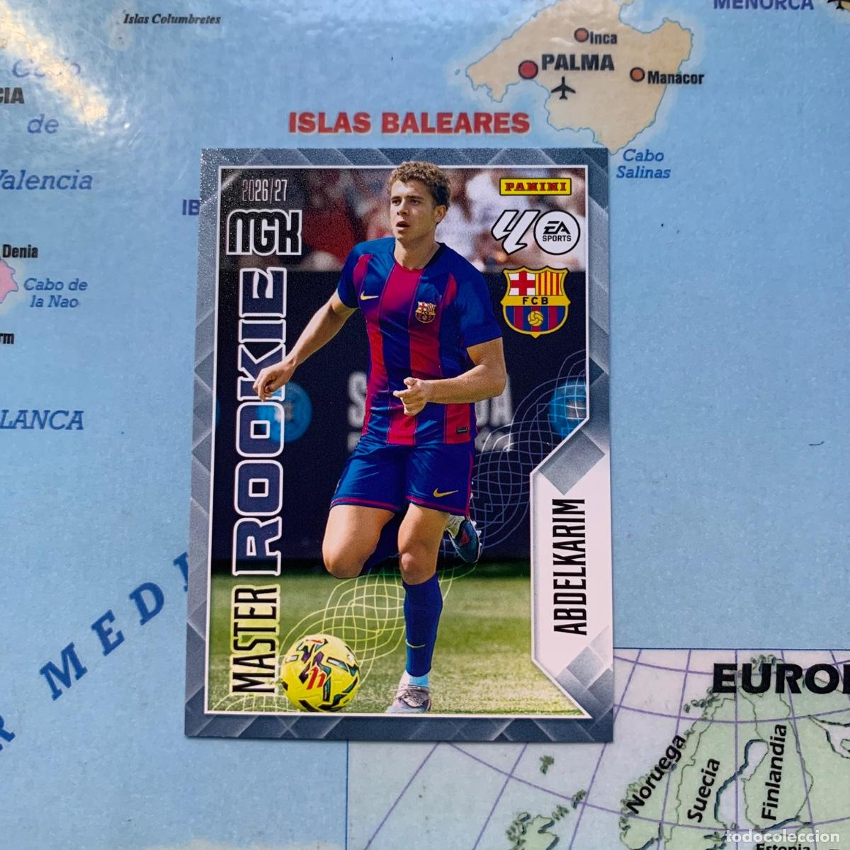 Cromos de f&uacute;tbol: Abdelkarim serie master Rookie n&uacute;mero 406 Del Barcelona megacracks 26-27 2026-2027
