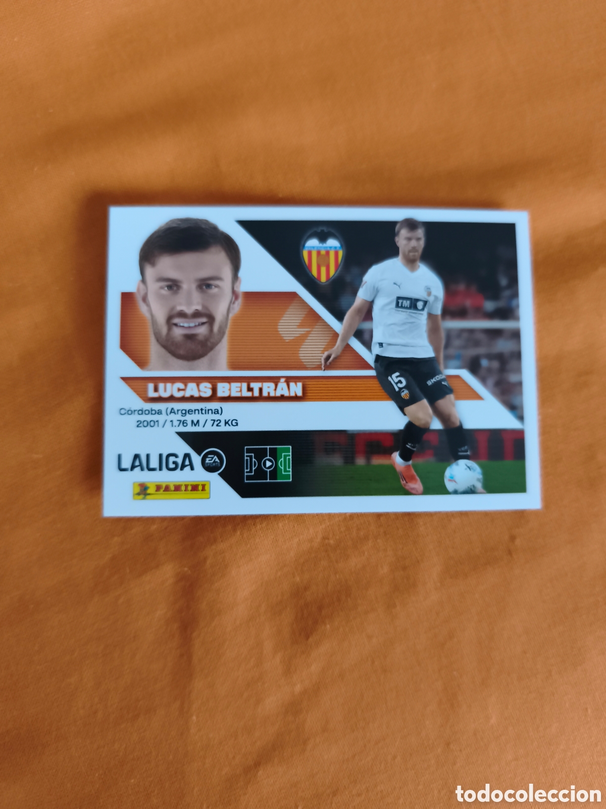Cromos de f&uacute;tbol: CROMO N&Uacute;MERO 20B LUCAS BELTR&Aacute;N VALENCIA. LIGA ESTE 26/27. PANINI.