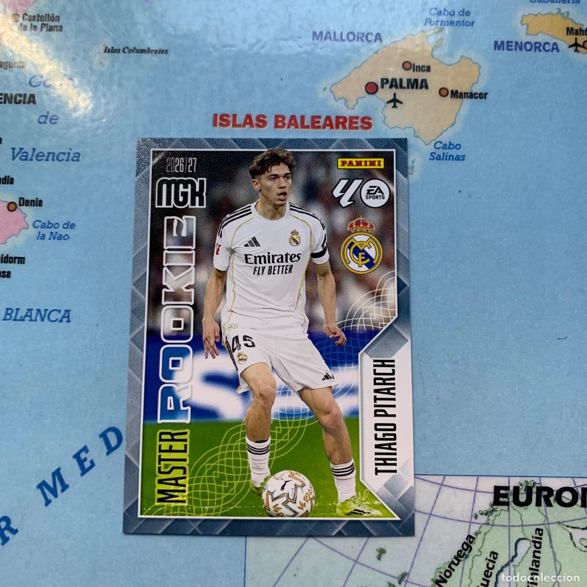 Cromos de f&uacute;tbol: Thiago Pitach serie master Rookie n&uacute;mero 419 Del Real Madrid 26-27 2026-2027