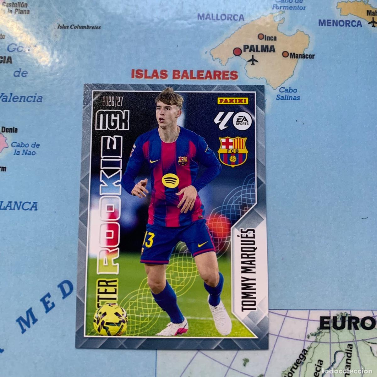 Cromos de f&uacute;tbol: Tommy M&aacute;rques serie master Rookie n&uacute;mero 420 Barcelona 26-27 2026-2027
