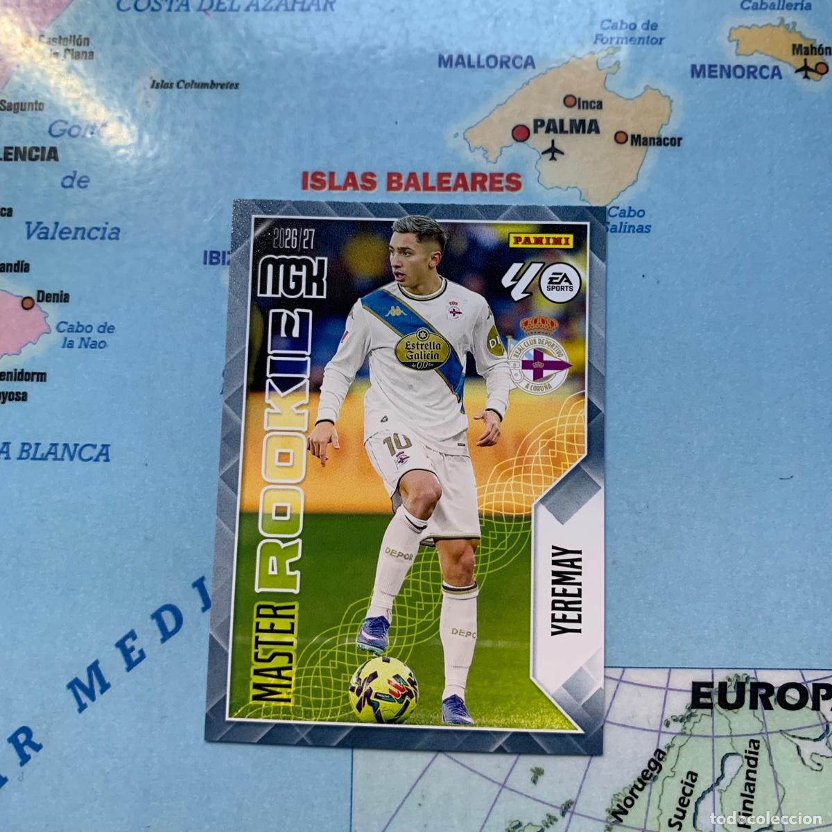 Cromos de f&uacute;tbol: Yeramay serie master Rookie n&uacute;mero 423 Del Deportivo de La Coru&ntilde;a 26-27 2026-2027