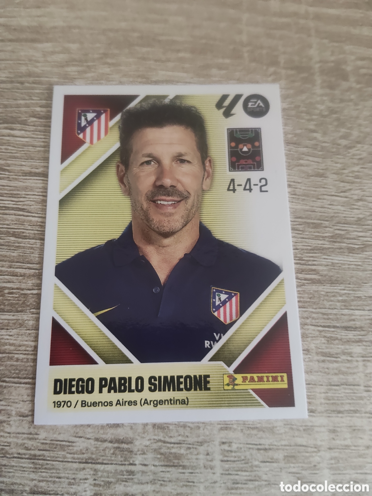 Cromos de f&uacute;tbol: Diego Pablo Simeone Atl&eacute;tico de Madrid liga 2026 2027 26 27 ediciones este