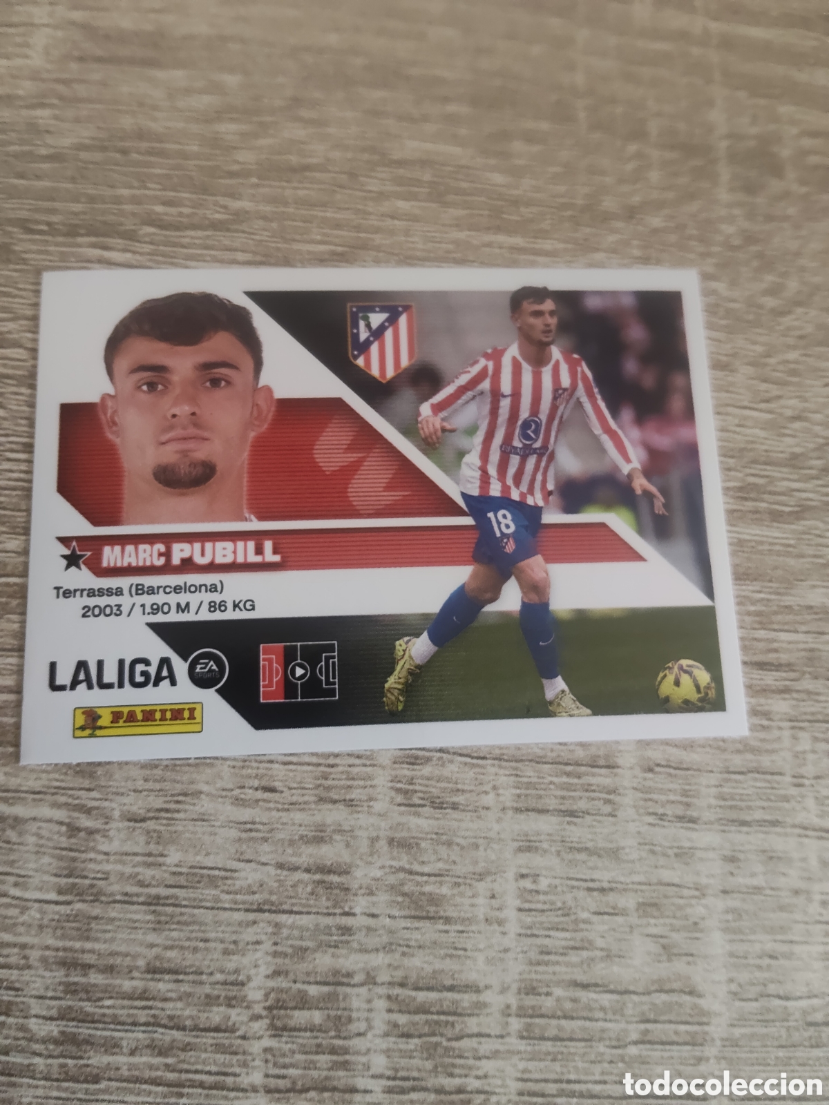 Cromos de f&uacute;tbol: Pubill Atl&eacute;tico de Madrid liga 2026 2027 26 27 ediciones este