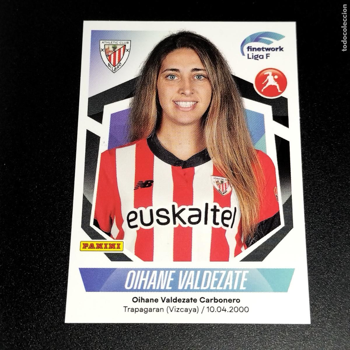 Cromos de f&uacute;tbol: N&ordm; 88 OIHANE VALDEZATE ATHLETIC BILBAO CROMOS FINETWORK LIGA F FEMENINA PANINI 2022 2023 22 23