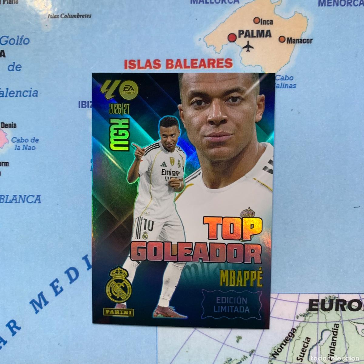 Cromos de f&uacute;tbol: Mbappe Edici&oacute;n Limitada Top Goleador Del Real Madrid megacracks 26-27 2026-2027