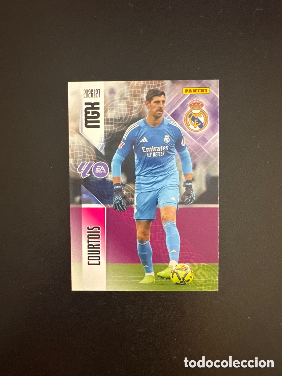 Cromos de f&uacute;tbol: COURTOIS REAL MADRID NUMERO 218 MEGACRACKS 2026 2027