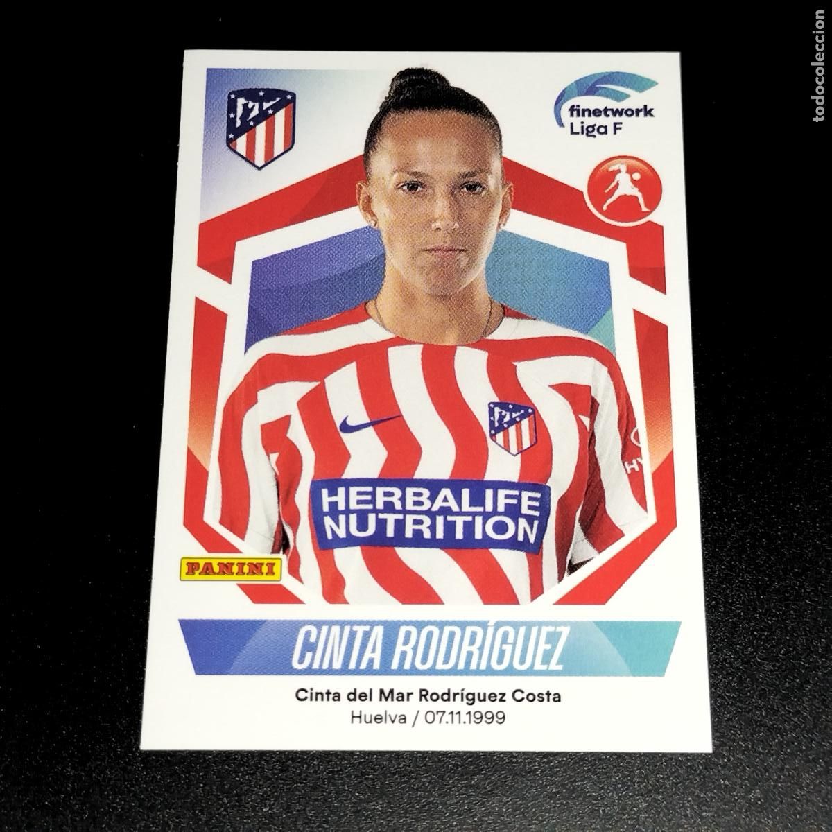 Cromos de f&uacute;tbol: N&ordm; 105 CINTA RODRIGUEZ AT ATLETICO DE MADRID CROMOS FINETWORK LIGA F FEMENINA PANINI 2022 2023 22 23