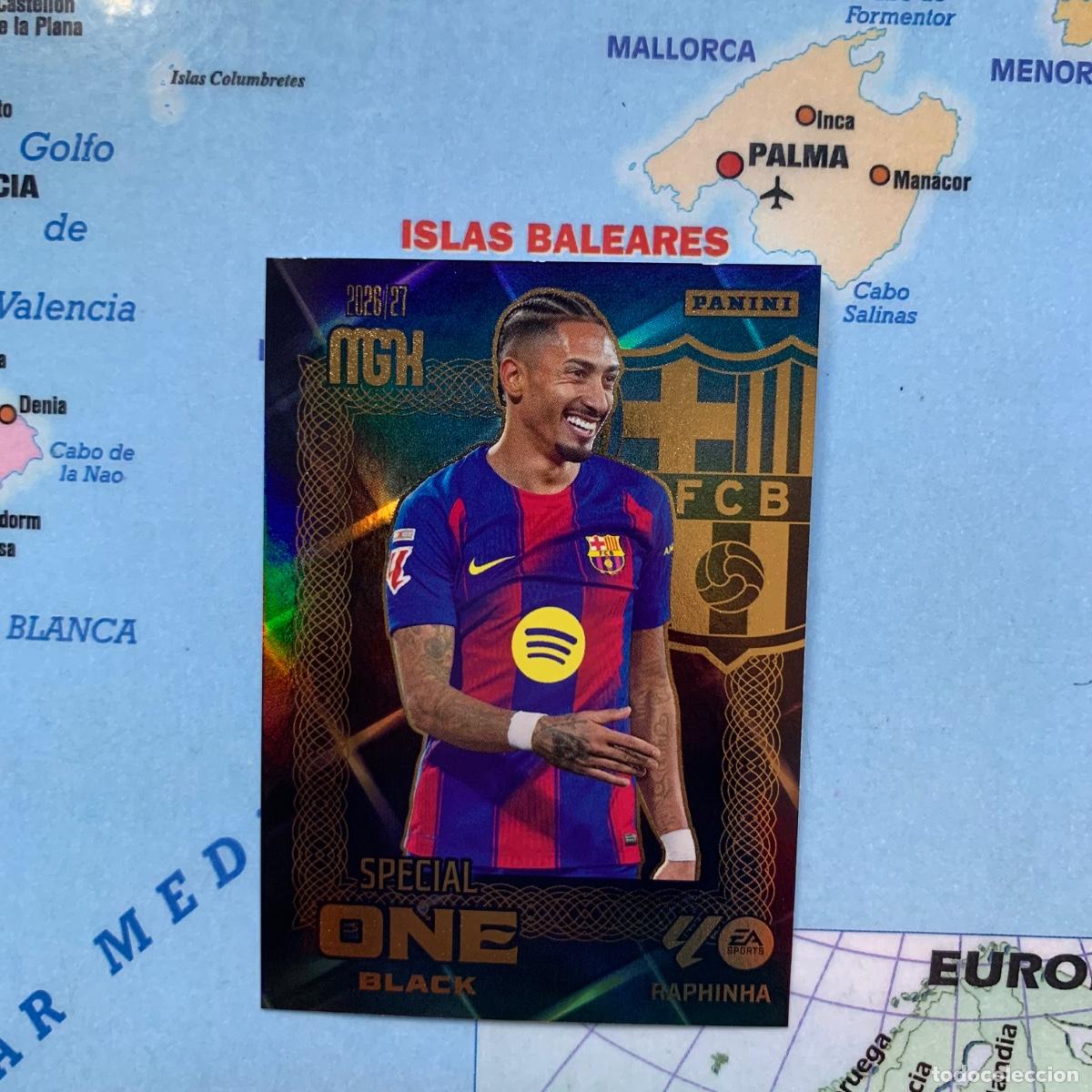 Cromos de f&uacute;tbol: Raphinha Special One Black Del Barcelona megacracks 26-27 2026-2027