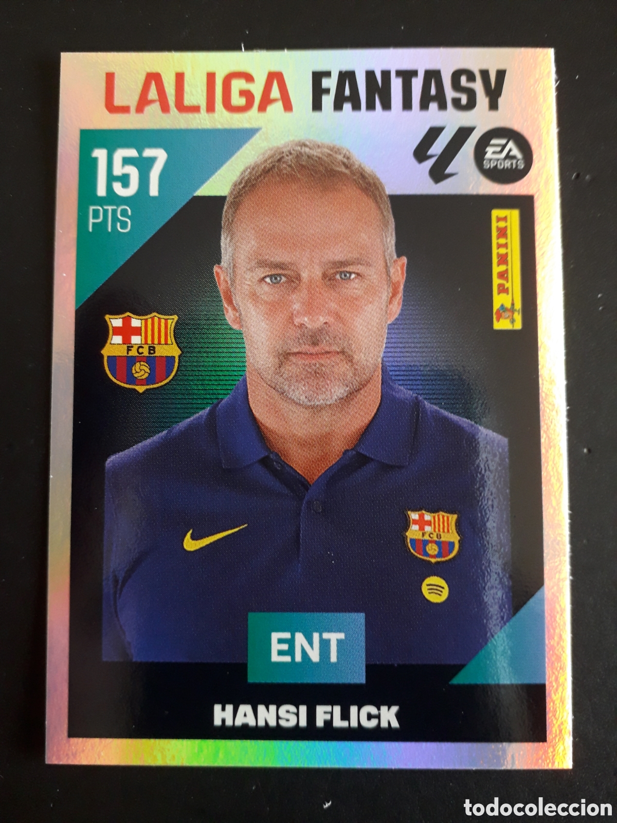Cromos de f&uacute;tbol: HANSI FLICK, FC BARCELONA LALIGA FANTASY N&deg; 1 ED ESTE 2026 2027 26 27 SIN PEGAR PEDIDO M&Iacute;NIMO 3&euro;