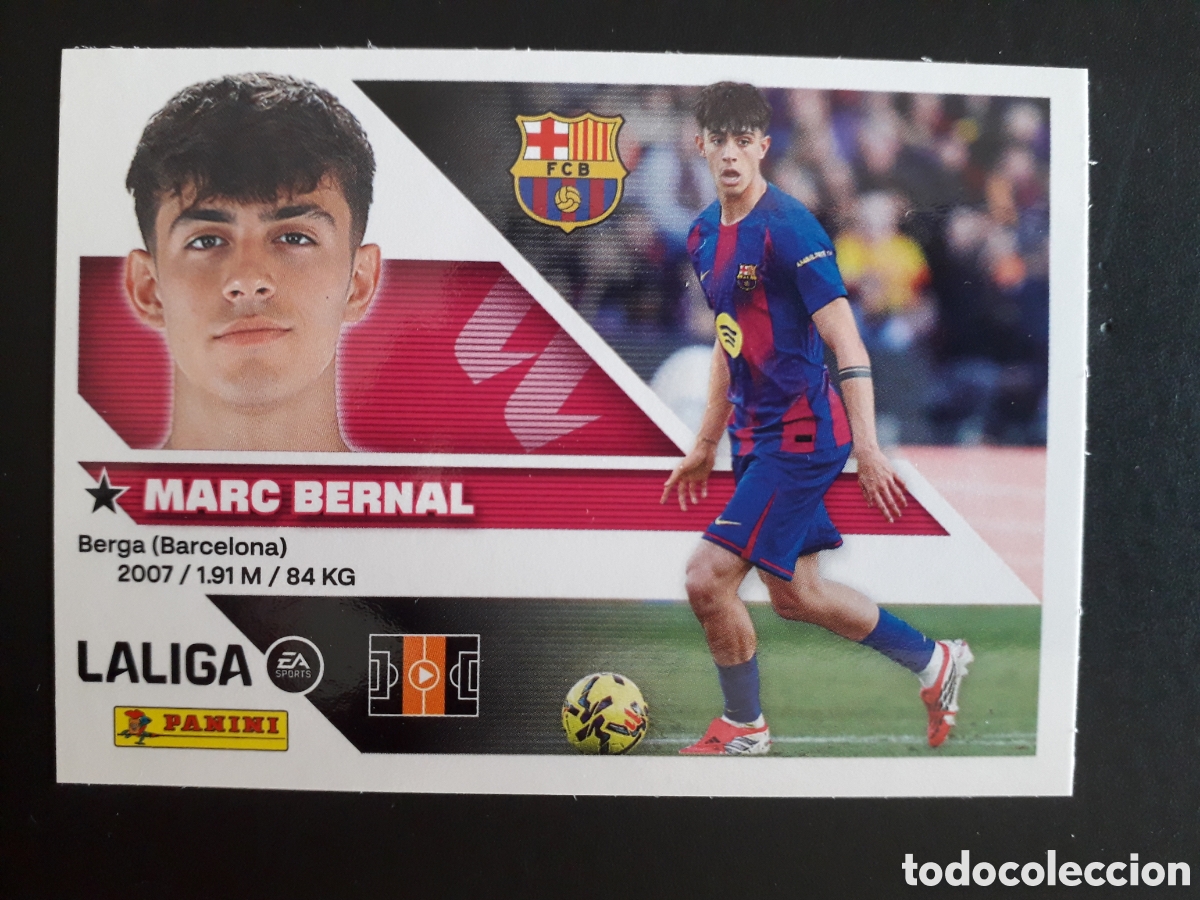 Cromos de f&uacute;tbol: MARC BERNAL FC BARCELONA N&deg; 14 ED ESTE 2026 2027 26 27 SIN PEGAR PEDIDO M&Iacute;NIMO 3&euro;