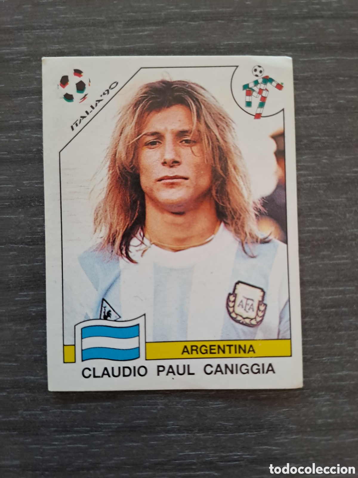 Cromos de f&uacute;tbol: CANIGGIA &mdash; ARGENTINA &mdash; ITALIA 90 &middot; PANINI