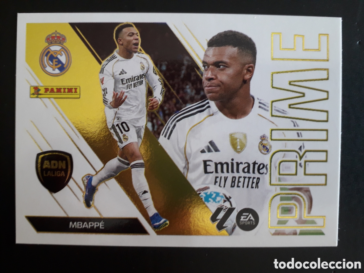 Cromos de f&uacute;tbol: MBAPP&Eacute;, REAL MADRID N&deg; 8 ED ESTE 2026 2027 26 27 ADN LALIGA PRIME, SIN PEGAR PEDIDO M&Iacute;NIMO 3&euro;