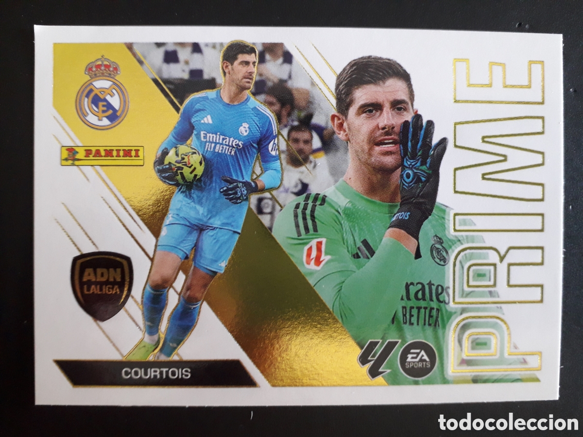 Cromos de f&uacute;tbol: COURTOIS, REAL MADRID N&deg; 3 ED ESTE 2026 2027 26 27 ADN LALIGA PRIME, SIN PEGAR PEDIDO M&Iacute;NIMO 3&euro;
