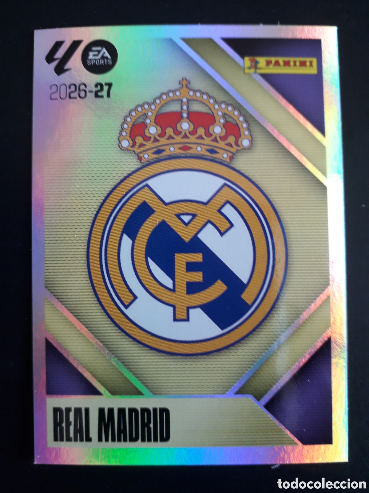 Cromos de Futebol: ESCUDO REAL MADRID N&deg; 1 ED ESTE 2026 2027 26 27 SIN PEGAR PEDIDO M&Iacute;NIMO 3&euro;
