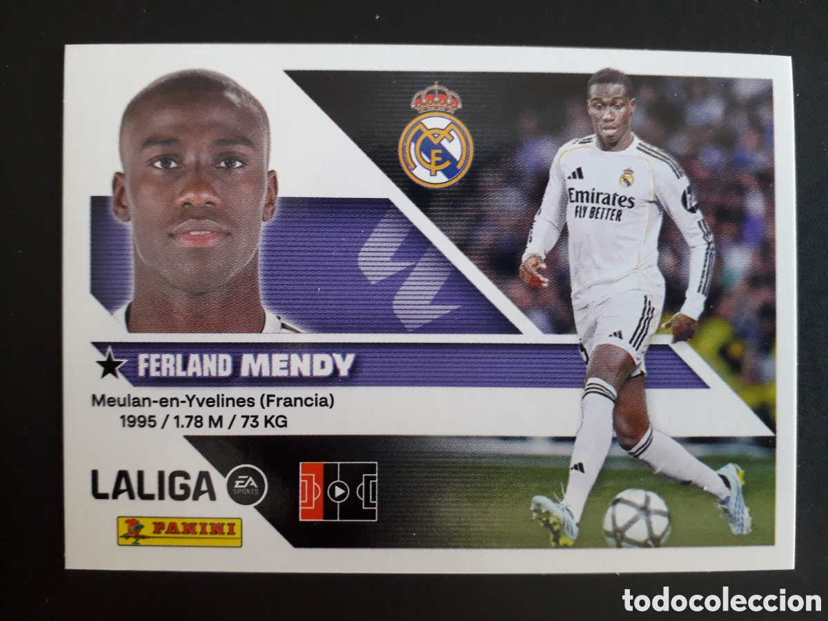 Cromos de f&uacute;tbol: MENDY REAL MADRID N&deg; 10B ED ESTE 2026 2027 26 27 SIN PEGAR PEDIDO M&Iacute;NIMO 3&euro;