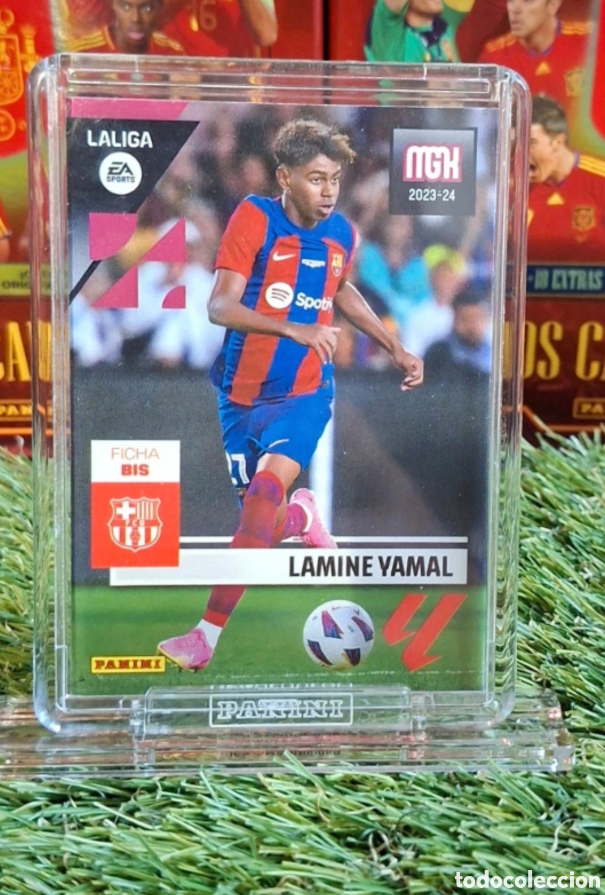 Cromos de f&uacute;tbol: Cromo Lamine Yamal Megacracks 2023-24 Panini 108 Bis - Rookie FC Barcelona / Estado impecable