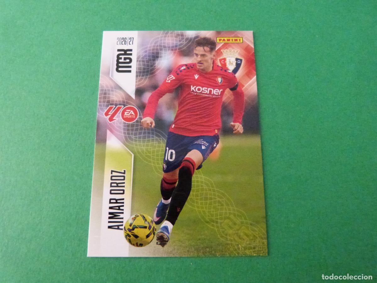 Cromos de f&uacute;tbol: TRADING CARD FUTBOL AIMAR OROZ AT. OSASUNA N&ordm; 266 LIGA MEGACRACKS 2026-2027/26-27 PANINI