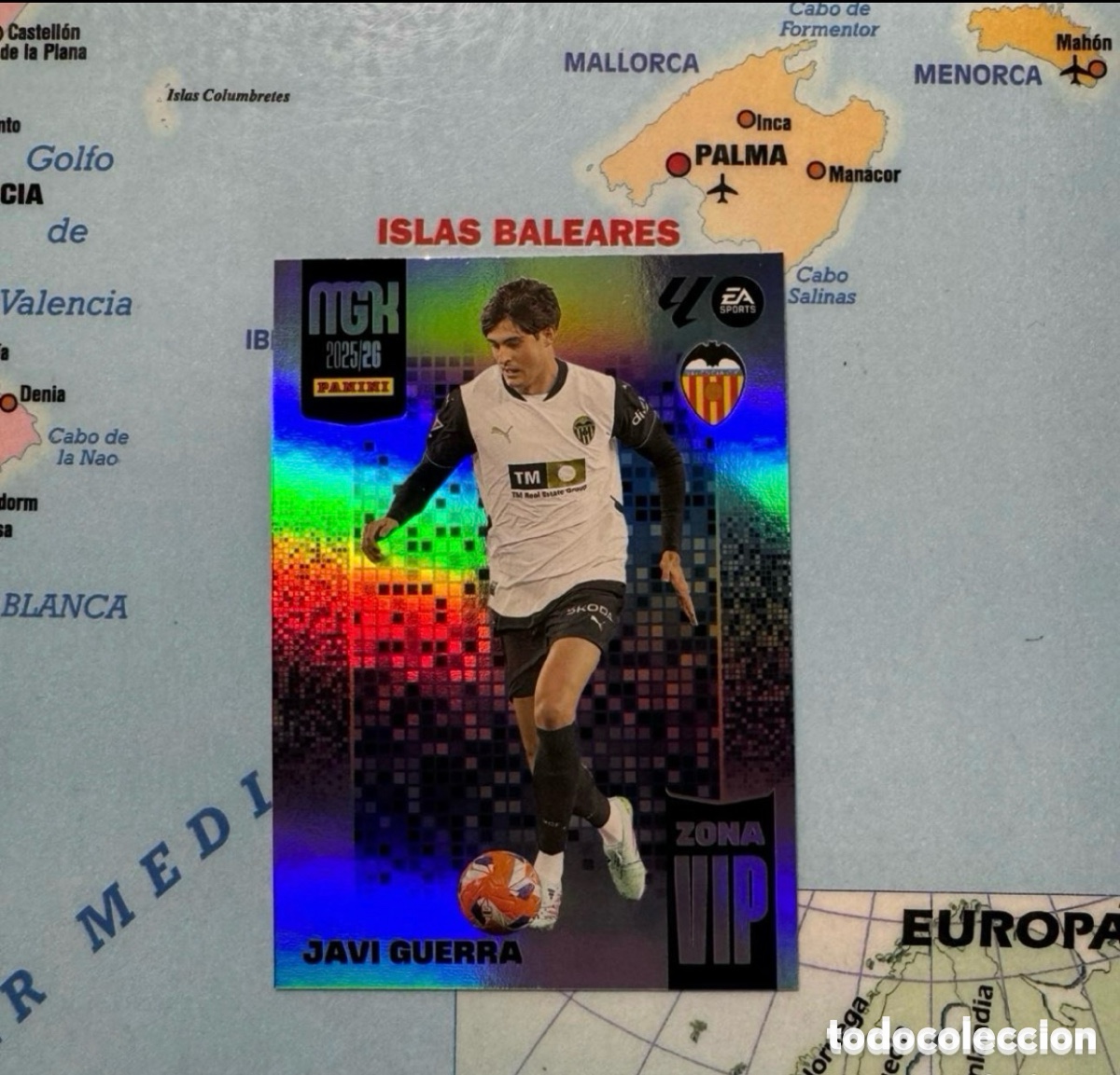 Cartes &agrave; collectionner de Football: Javi Guerra serie vip n&uacute;mero 398 Del Valencia megacracks 25-26 2025-2026