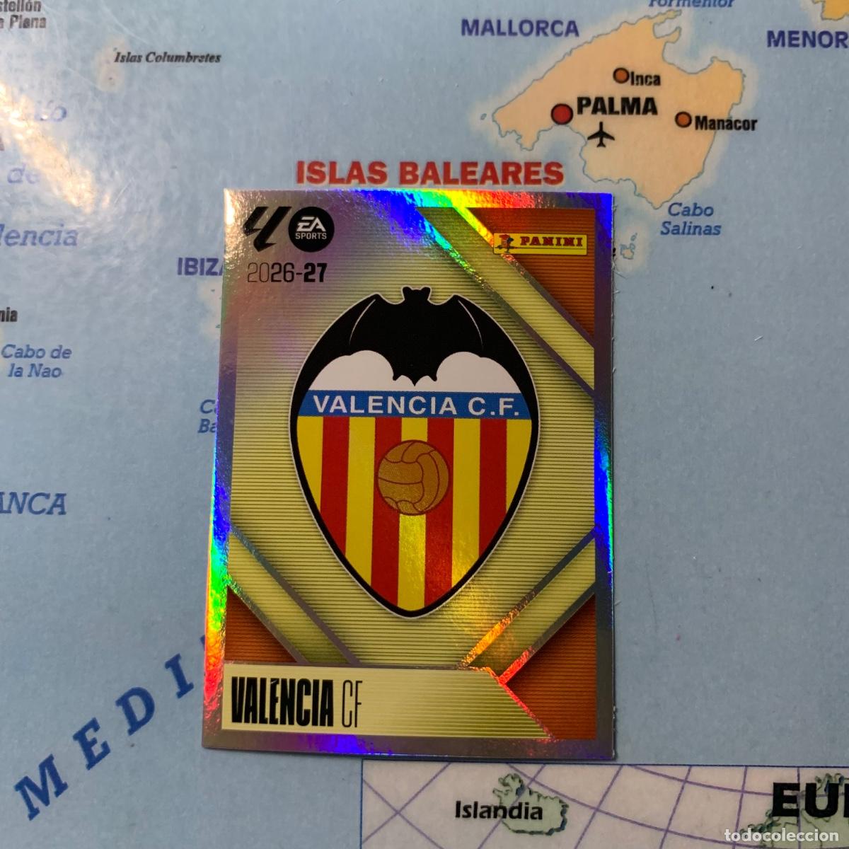 Cartes &agrave; collectionner de Football: Escudo del Valencia n&uacute;mero 1 cromo liga este 26-27 2026-2027