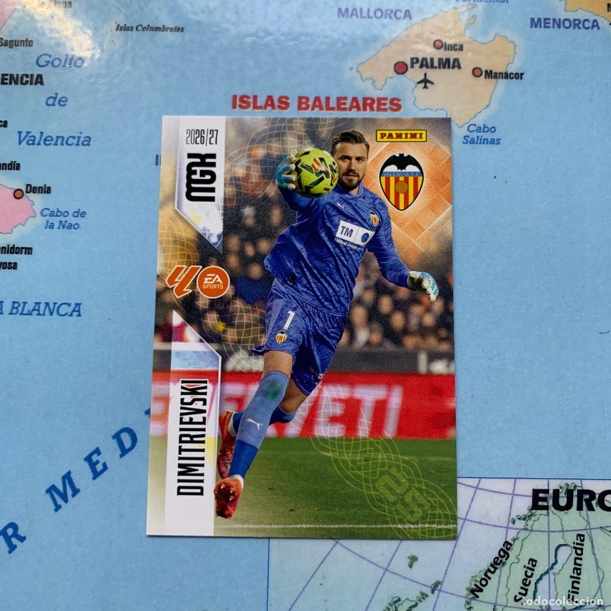 Cromos de f&uacute;tbol: Dimitrievski n&uacute;mero 344 del Valencia megacracks 26-27 2026-2027