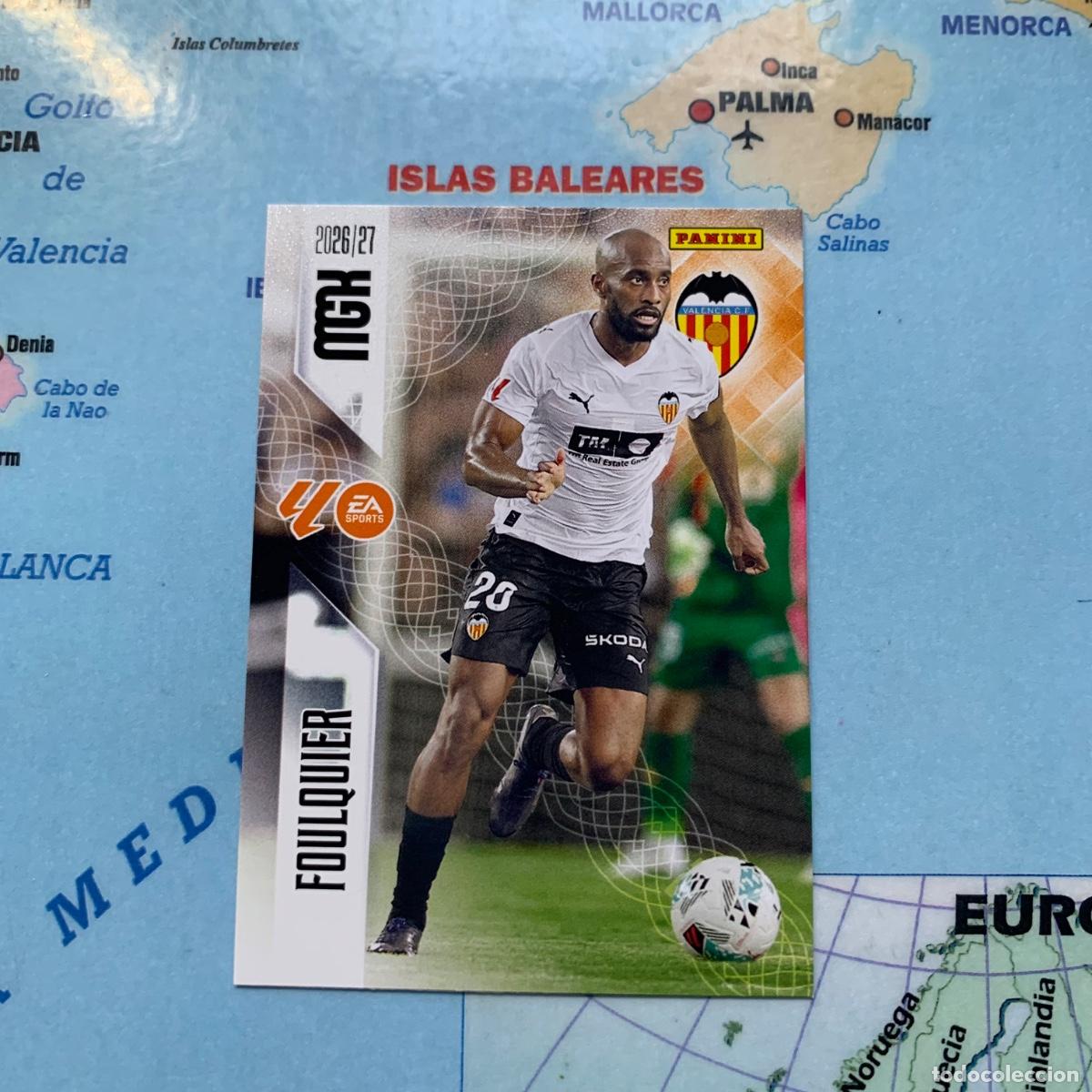 Cromos de f&uacute;tbol: Foulquier n&uacute;mero 346 del Valencia megacracks 26-27 2026-2027