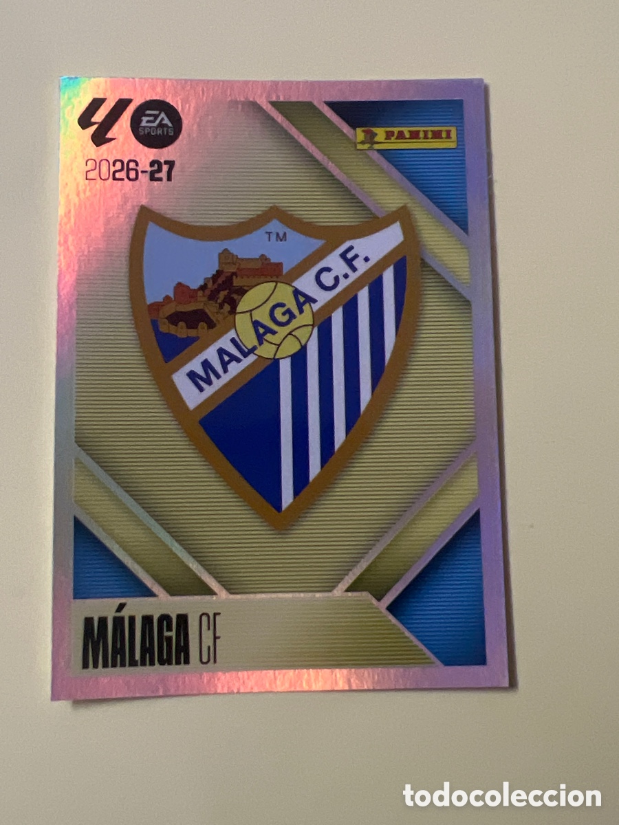 Cromos de f&uacute;tbol: C3222. 1 M&Aacute;LAGA CF ESCUDO - liga 2026 2027 26 27 ediciones este