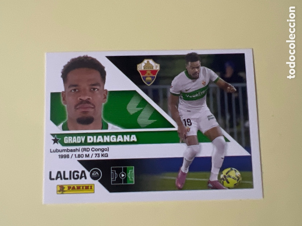 Cromos de f&uacute;tbol: C3226. 19 DIANGANA ELCHE CF - liga 2026 2027 26 27 ediciones este