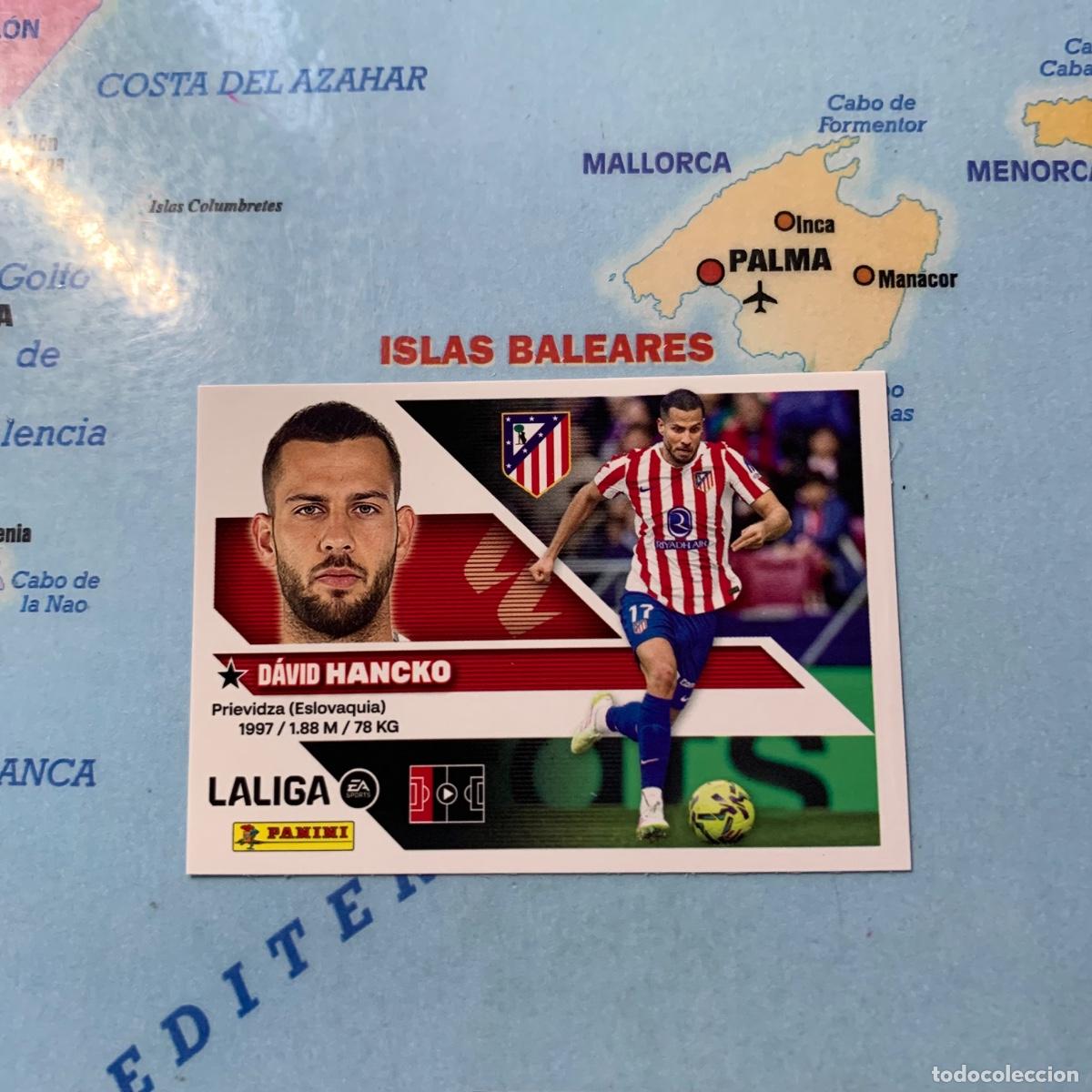 Figurine di Calcio: Hancko n&uacute;mero 9 del Atl&eacute;tico de Madrid cromo liga este 26-27 2026-2027