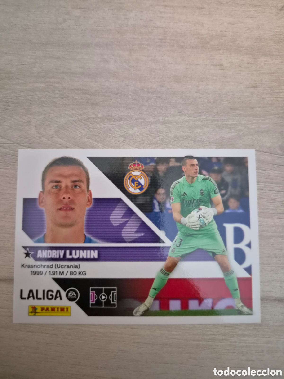 Cromos de f&uacute;tbol: N&deg;4 Real Madrid Lunin Liga Este 26/27