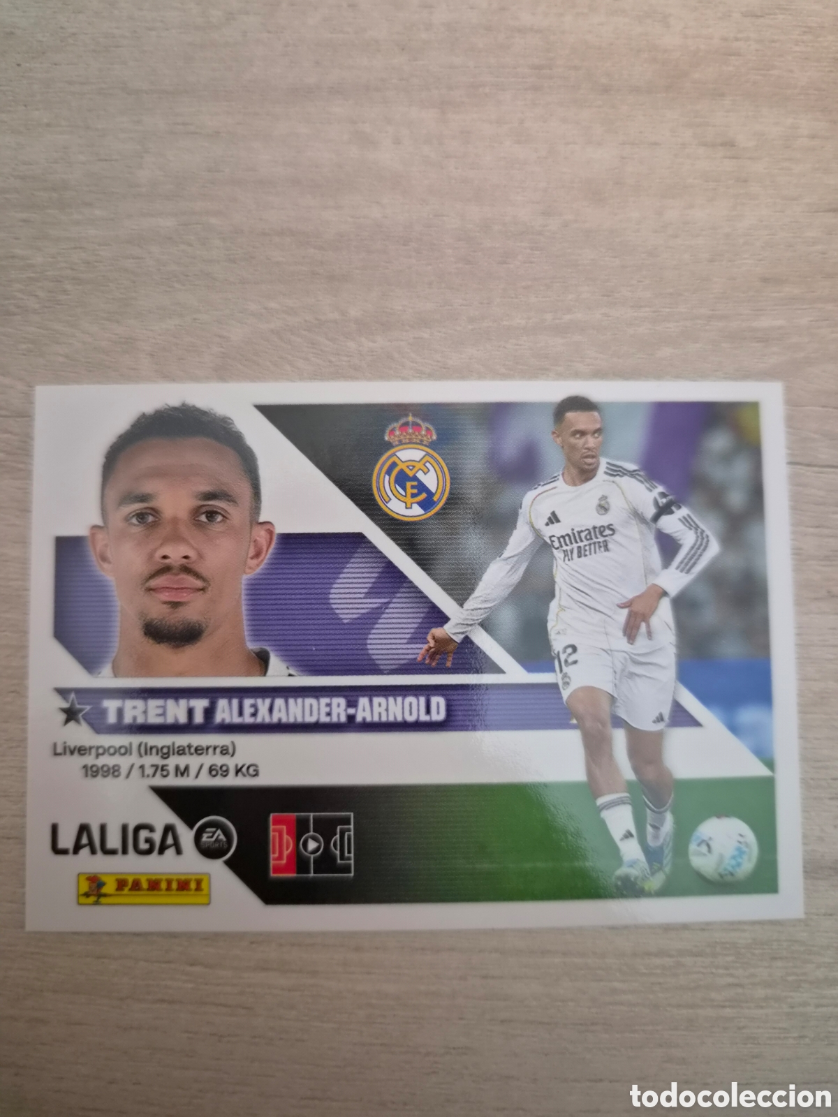 Cromos de f&uacute;tbol: N&deg;5 Real Madrid Trent Liga Este 26/27