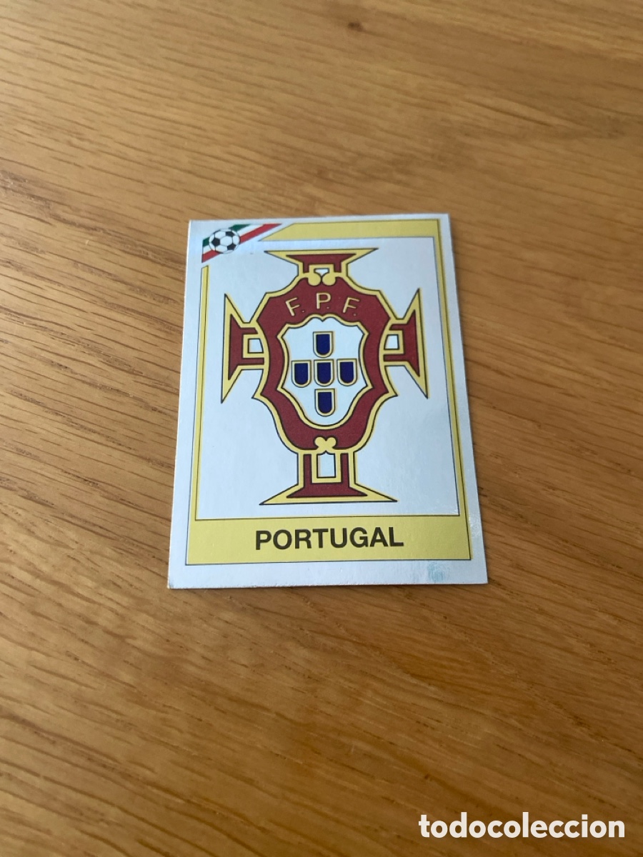 Cartes &agrave; collectionner de Football: Cromo panini mundial Mexico 86 n&uacute;mero 382 escudo Portugal - Sticker album world cup 1986