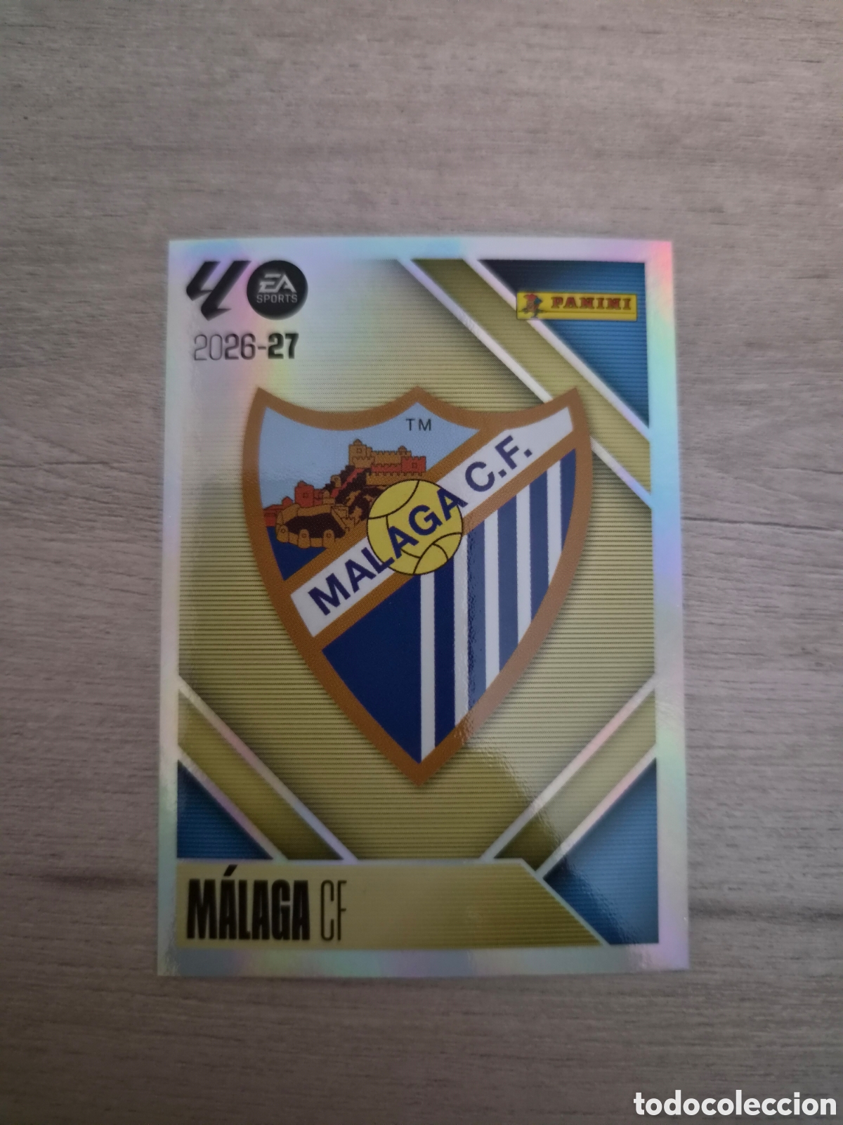 Cromos de f&uacute;tbol: N&deg;1 Malaga Escudo Liga Este 26/27