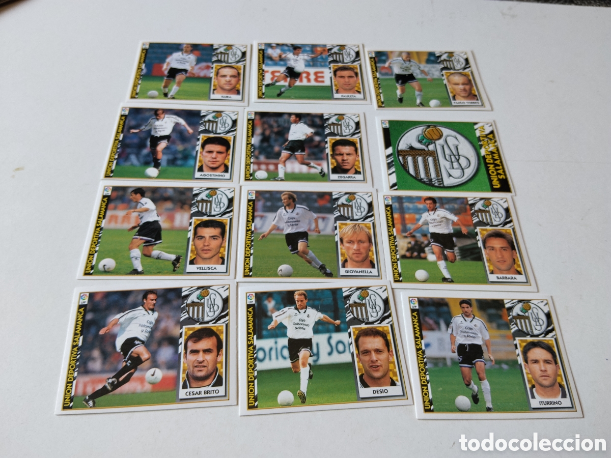 Fu&szlig;ball-Sticker: 12 Cromos Uni&oacute;n deportiva Salamanca 1997-1998 Impecables