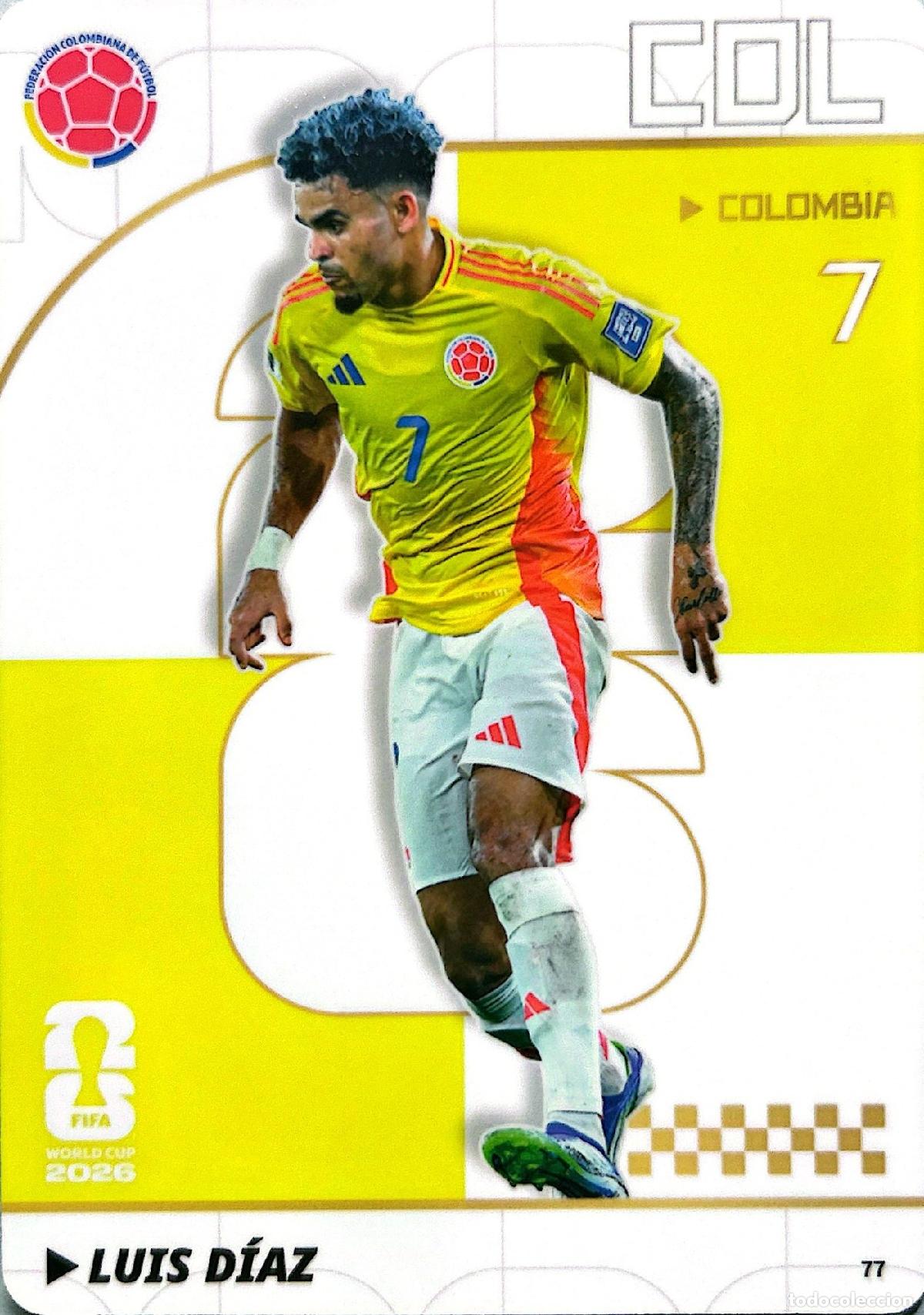 Fu&szlig;ball-Sticker: Cromo Luis D&iacute;az Colombia Panini Kayou FIFA World Cup USA-M&eacute;xico-Canad&aacute; 2025-2026