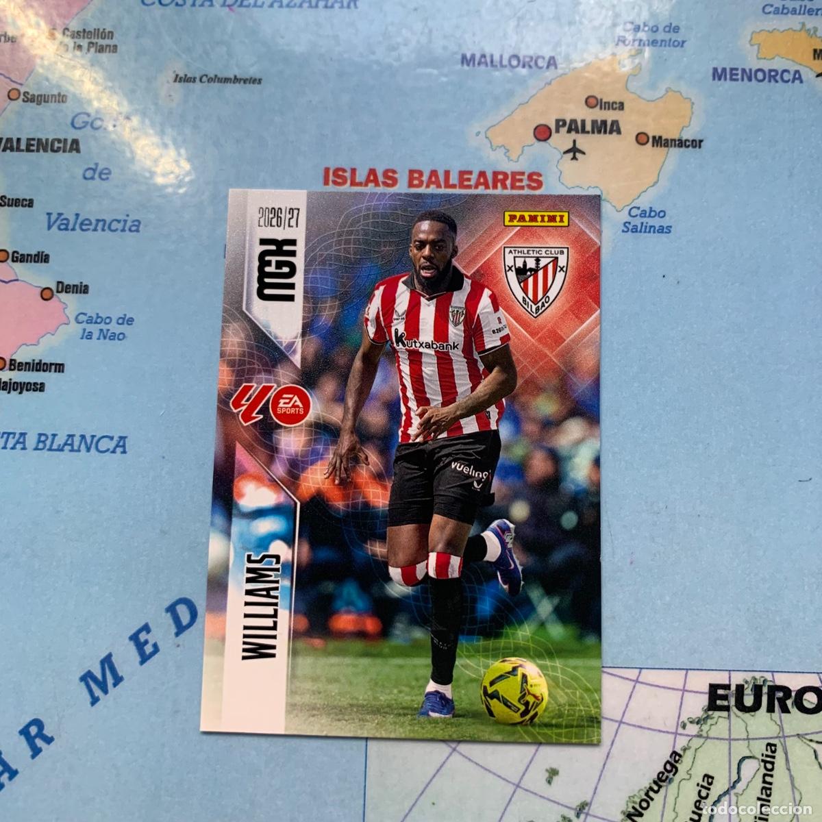 Fu&szlig;ball-Sticker: Williams n&uacute;mero 52 del Athletic de Bilbao megacracks 26-27 2026-2027