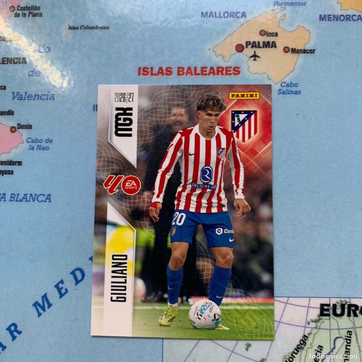 Cromos de f&uacute;tbol: Giuliano n&uacute;mero 69 del Atl&eacute;tico de Madrid megacracks 26-27 2026-2027