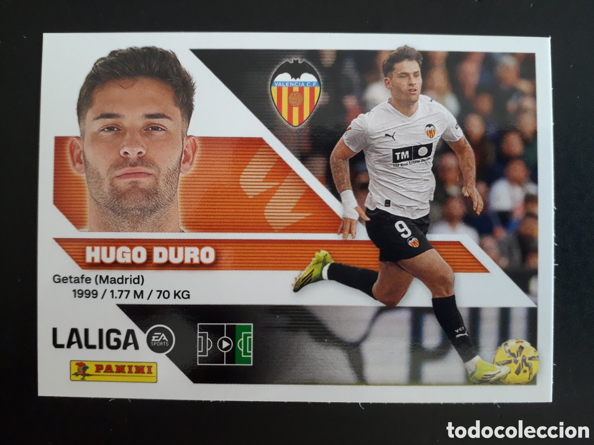 Cromos de f&uacute;tbol: HUGO DURO VALENCIA CF N&deg; 17 ED ESTE 2026 2027 26 27 SIN PEGAR PEDIDO M&Iacute;NIMO 3&euro;