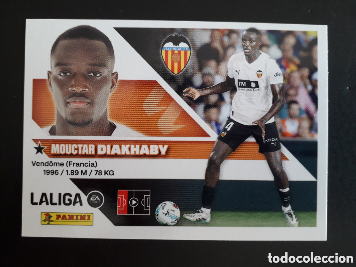 Fu&szlig;ball-Sticker: DIAKHABY VALENCIA CF N&deg; 8B ED ESTE 2026 2027 26 27 SIN PEGAR PEDIDO M&Iacute;NIMO 3&euro;