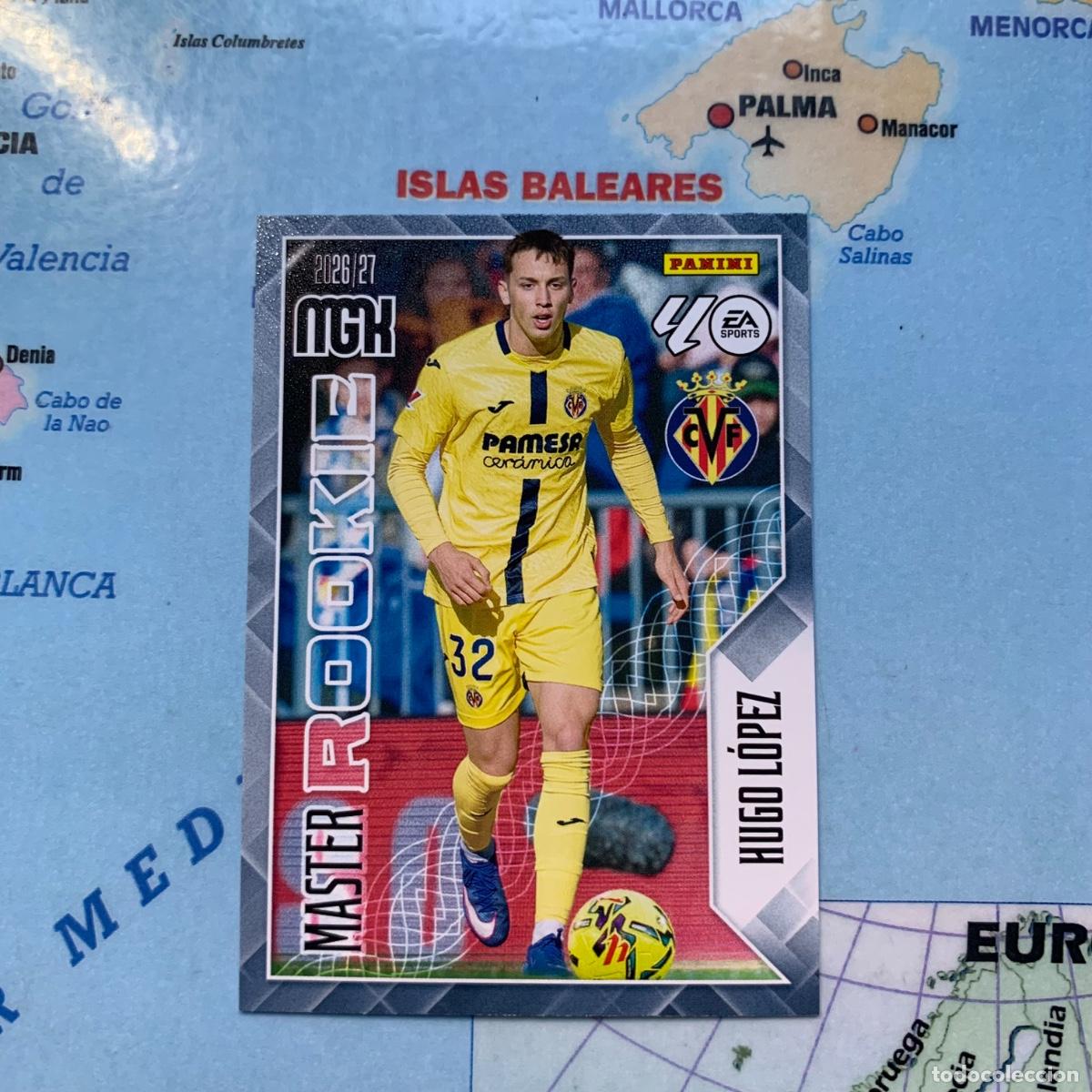 Cromos de f&uacute;tbol: Hugo L&oacute;pez serie master Rookie n&uacute;mero 412 Del Villarreal megacracks 26-27 2026-2027