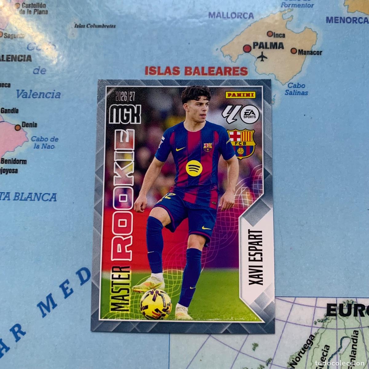 Cromos de f&uacute;tbol: Xavi Espart serie master Rookie n&uacute;mero 422 Barcelona megacracks 26-27 2026-2027