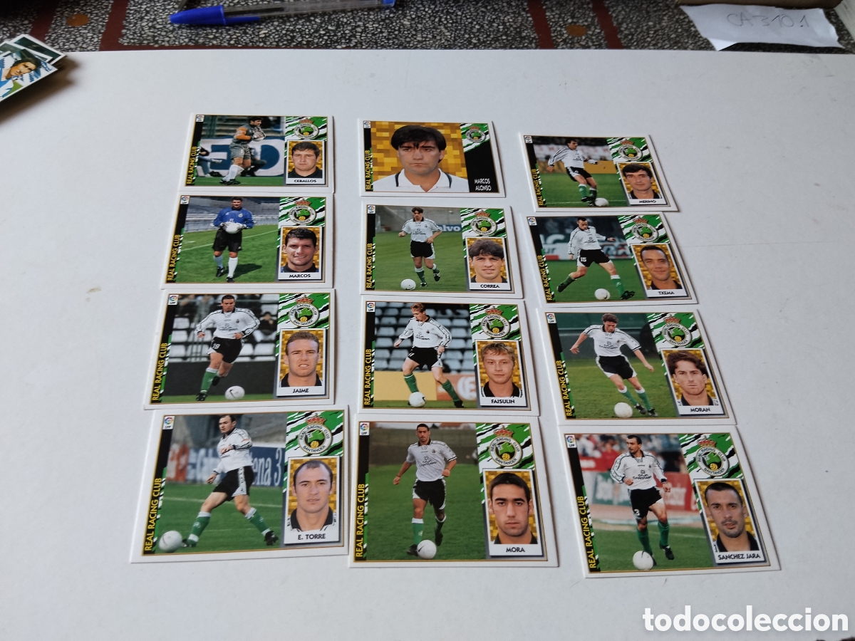 Cromos de f&uacute;tbol: 12 Cromos Real Racing Club 1997-1998 Impecables