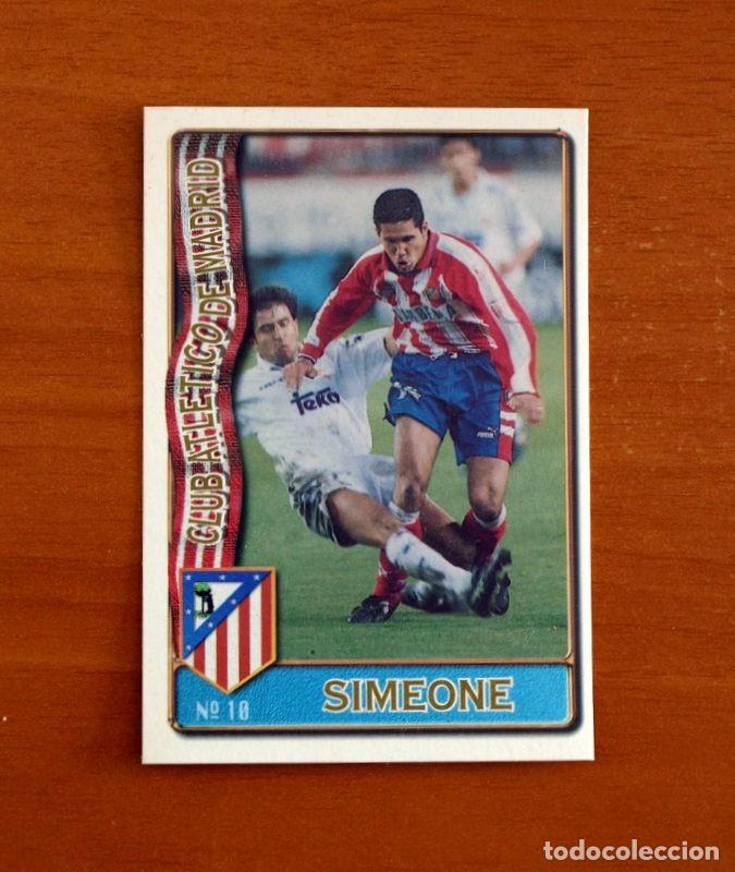 Cromos de f&uacute;tbol: Atl&eacute;tico Madrid -N&ordm; 10 Simeone -Mundicromo Las Fichas de la Liga de F&uacute;tbol 1996-1997-96-97