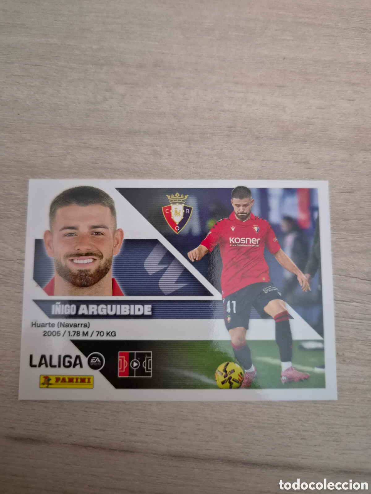 Cromos de f&uacute;tbol: N&deg;5B Osasuna Arguibide Liga Este 26/27