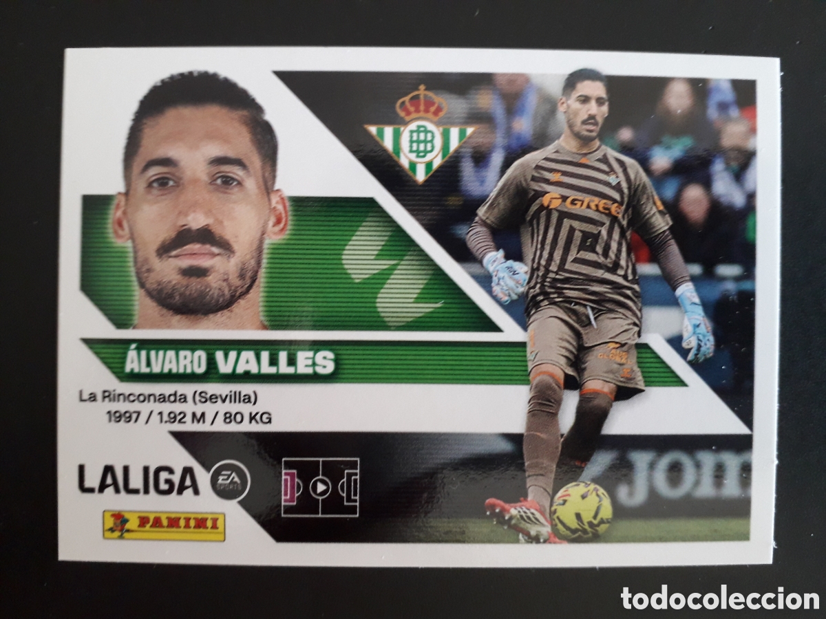 Cromos de f&uacute;tbol: VALL&Eacute;S, BETIS N&deg; 3 ED ESTE 2026 2027 26 27 SIN PEGAR PEDIDO M&Iacute;NIMO 3&euro;.