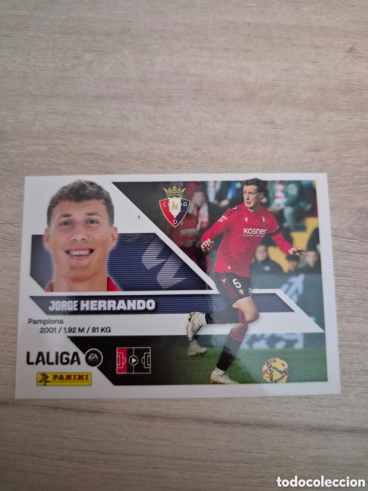 Cromos de f&uacute;tbol: N&deg;7 Osasuna Herrando Liga Este 26/27