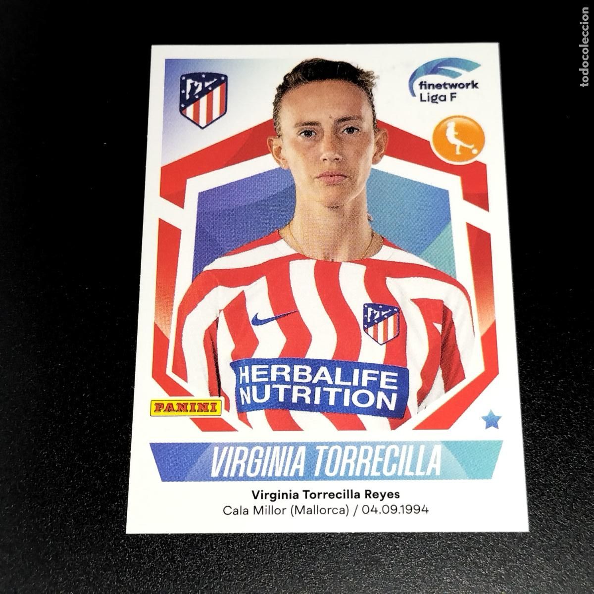 Cartes &agrave; collectionner de Football: N&ordm; 109 VIRGINIA TORRECILLA AT ATLETICO DE MADRID FINETWORK LIGA F FEMENINA PANINI 2022 2023 22 23