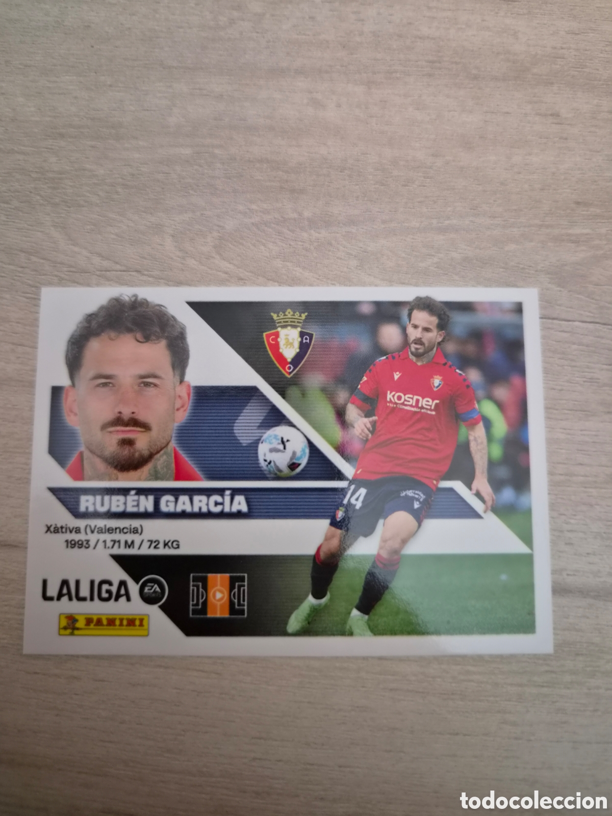 Cromos de f&uacute;tbol: N&deg;14 Osasuna Ruben Garc&iacute;a Liga Este 26/27